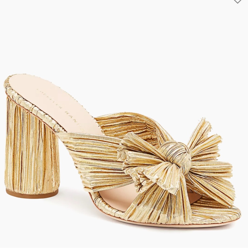 Loeffler Randall Penny Knotted Metallic Mules